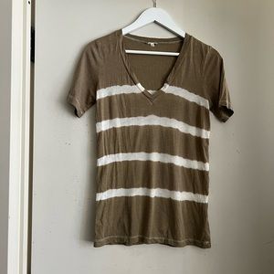 J. Crew Tie Dye Striped Tee